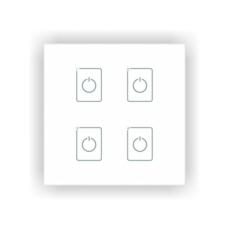Ltech EDA4 4 Switch Touch Panel - DALI Master Dimmer - EDA4 - powersupplymall.com