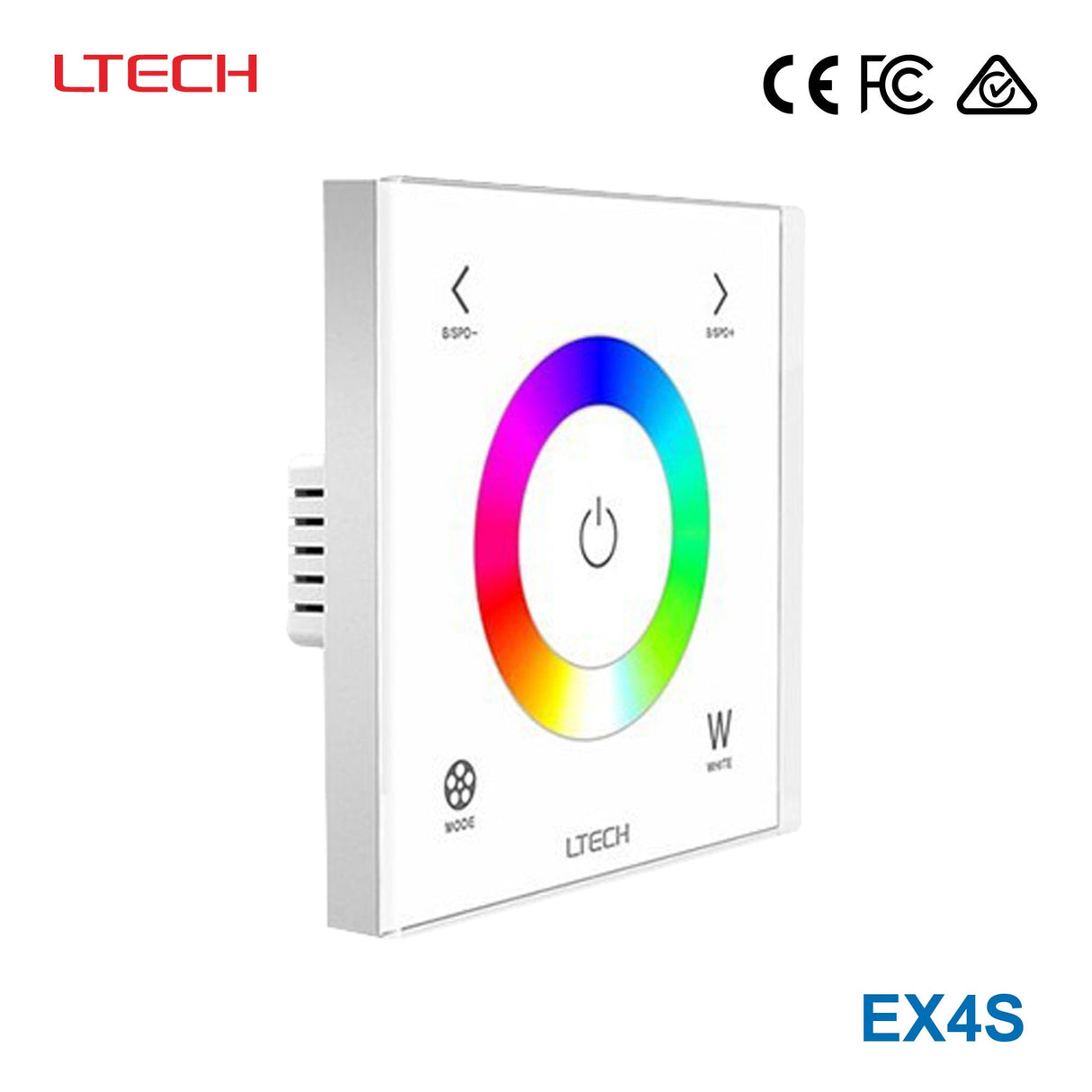 Ltech EX4S Wireless RF/DMX512 Single - zone Touch Panel - RGBW - EX4S - powersupplymall.com