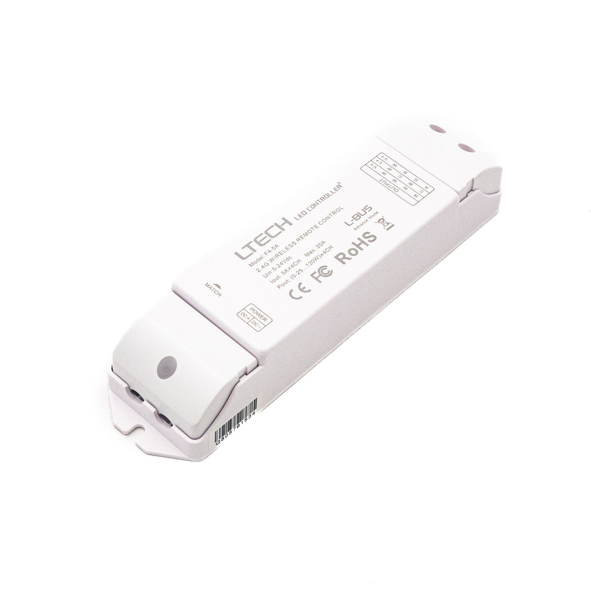 Ltech F4 - 5A Wireless RF Constant Voltage Controller - 4 Channel - F4 - 5A - powersupplymall.com