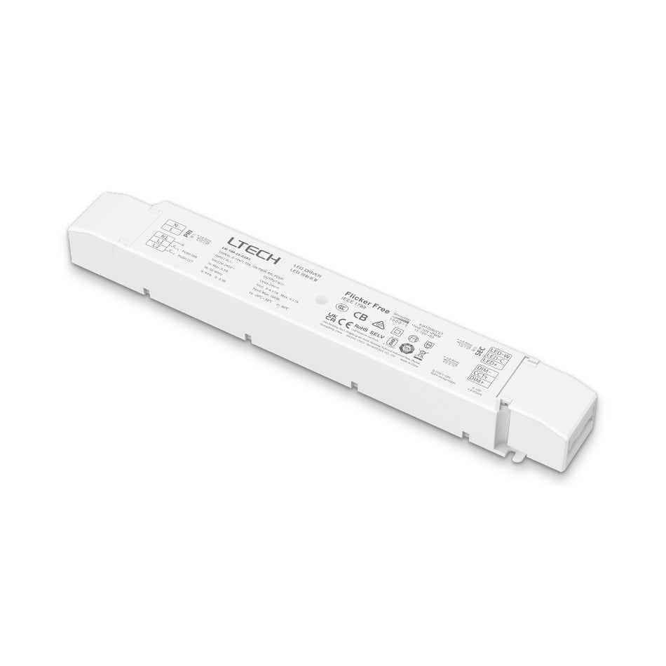 LTECH LM - 100 - 24 - G2A2 100W 24VDC CV LED Driver - 0/1 - 10Vdimmable - LM - 100 - 24 - G2A2 - powersupplymall.com