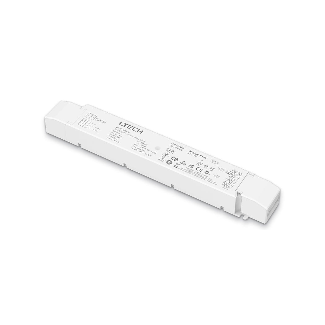 LTECH LM - 75 - 24 - G2A2 75W 24VDC CV LED Driver - 0/1 - 10Vdimmable - LM - 75 - 24 - G2A2 - powersupplymall.com