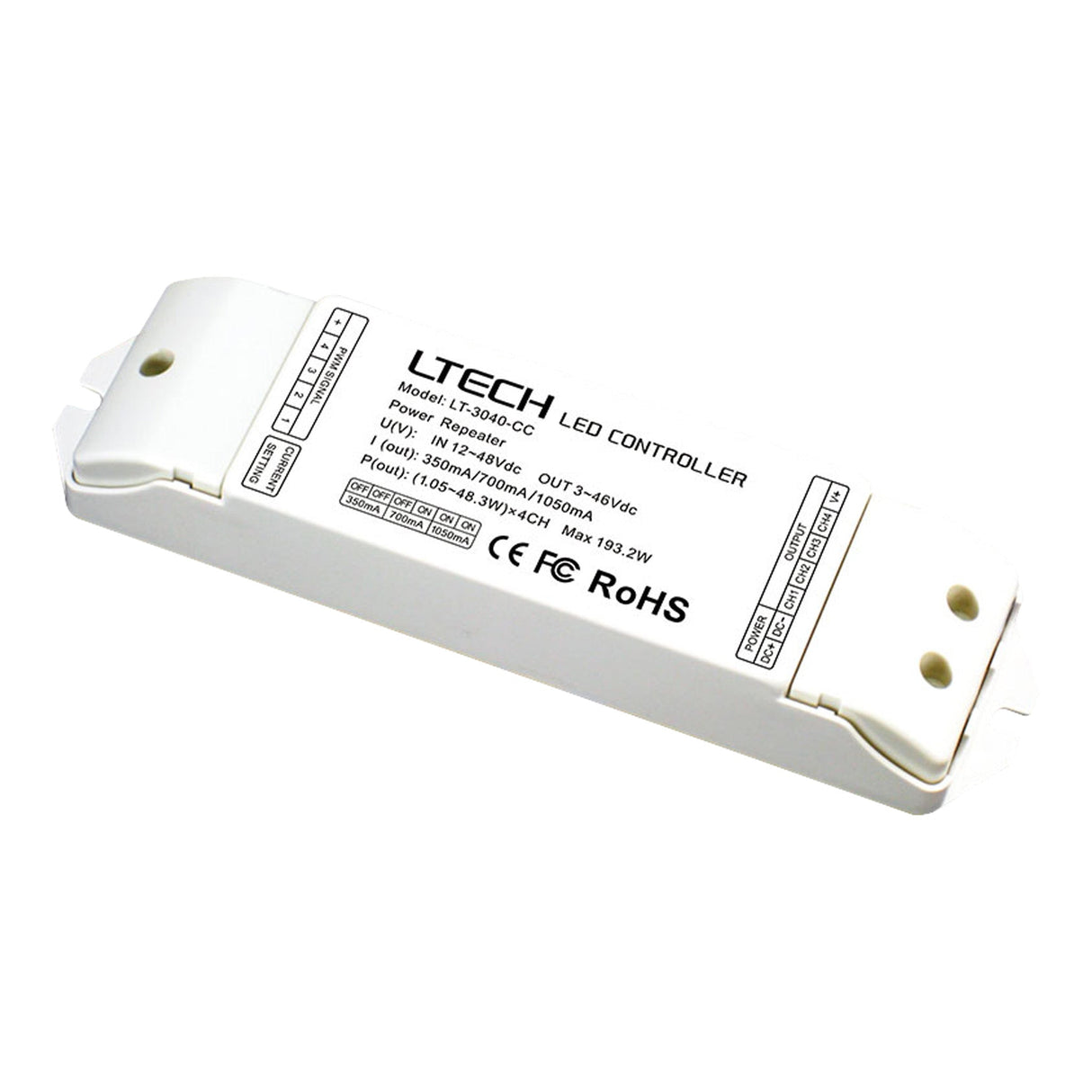 Ltech LT - 3040 - CC PWM Constant Current Repeater - RGBW - LT - 3040 - CC - powersupplymall.com
