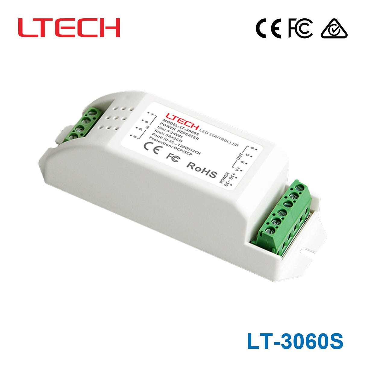 Ltech LT - 3060S PWM Constant Voltage Repeater - RGB - LT-3060S - powersupplymall.com