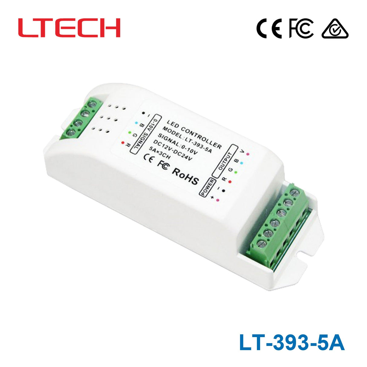 Ltech LT - 393 - 5A 0 - 10V LED Dimming Driver - LT-393-5A - powersupplymall.com
