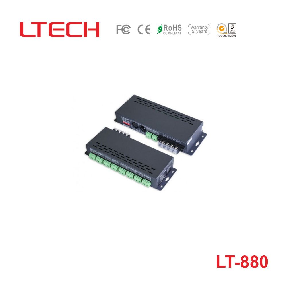 Ltech LT - 880 Constant Voltage Decoder - DMX/RDM - LT-880 - powersupplymall.com