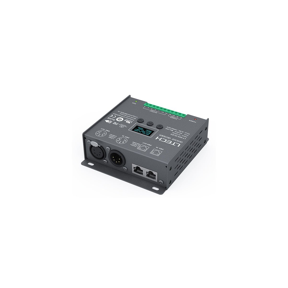 Ltech LT - 905 - OLED Constant Voltage Decoder - DMX/RDM - LT - 905 - OLED - powersupplymall.com