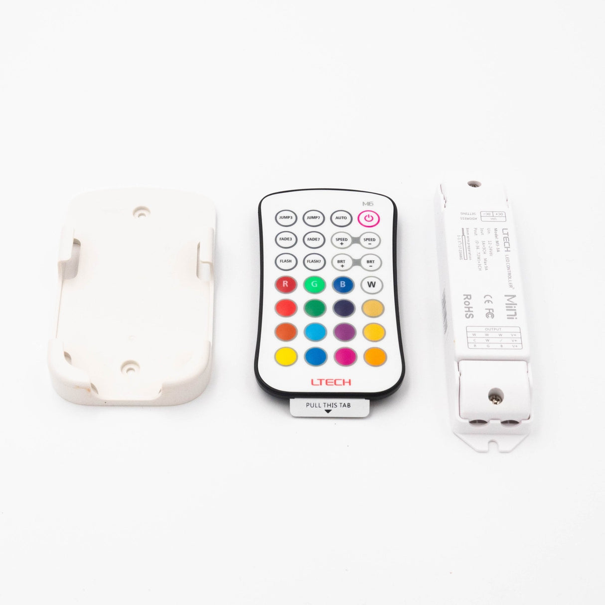 Ltech M6+M3 - 3A Mini Controller with RF Remote - RGB - M6+M3-3A - powersupplymall.com
