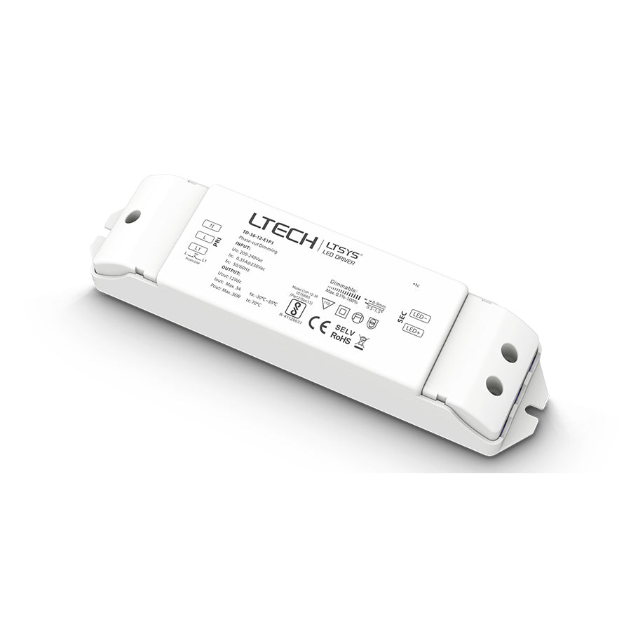LTECH TD - 36 - 12 - E1M1 150W 12VDC CV Triac Driver - TD - 36 - 12 - E1P1 - powersupplymall.com