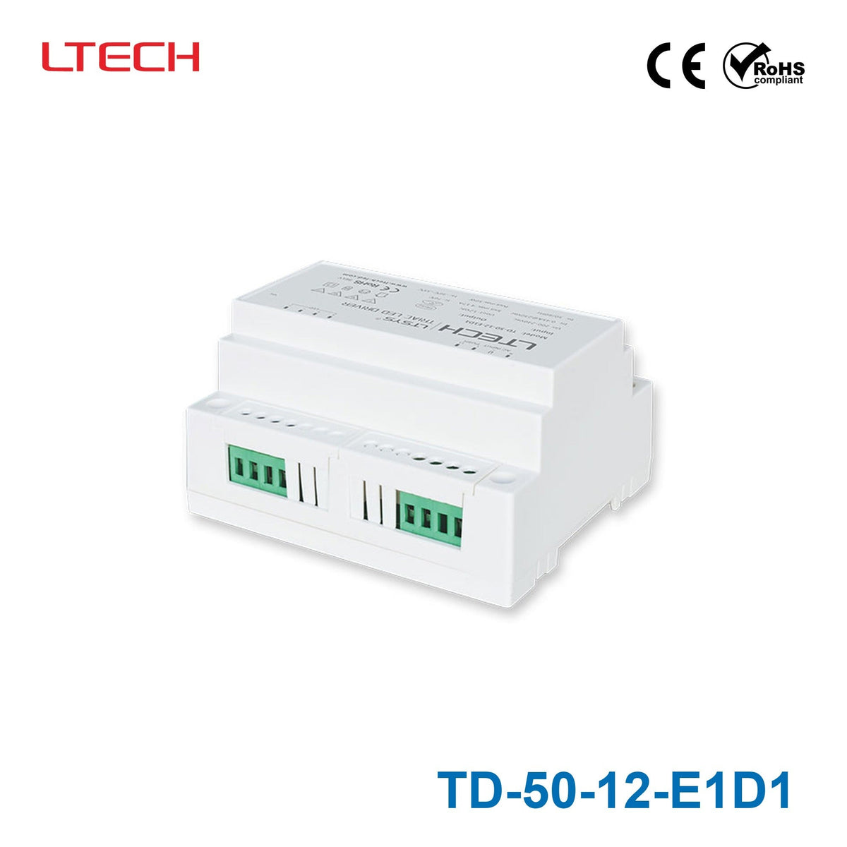 LTECH TD-50-12-E1D1 50W 12VDC CV Triac Driver 4.2A - TD-50-12-E1D1 - powersupplymall.com