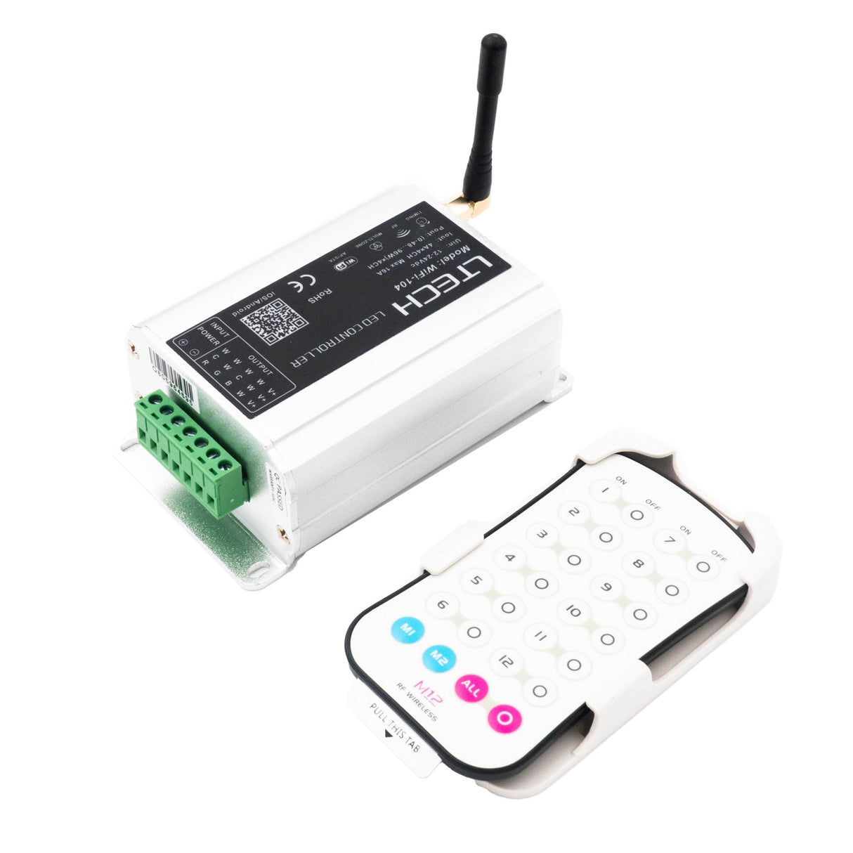 Ltech Wifi - 104+M12WiFi/RF Controller - RGBW - WIFI - 104+M12 - powersupplymall.com