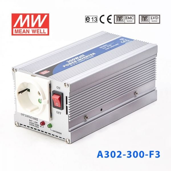 Mean Well A302-300-B2 Modified sine wave 300W 110V - DC-AC Inverter - A302-300-B2 - powersupplymall.com
