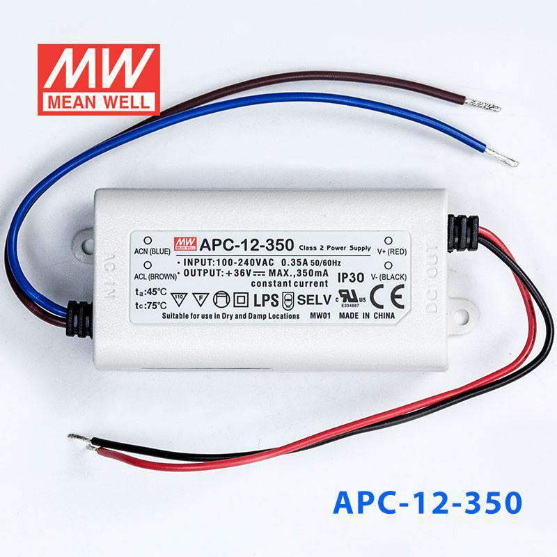 Mean Well APC - 12 - 350 Power Supply 12W 350mA - APC - 12 - 350 - powersupplymall.com