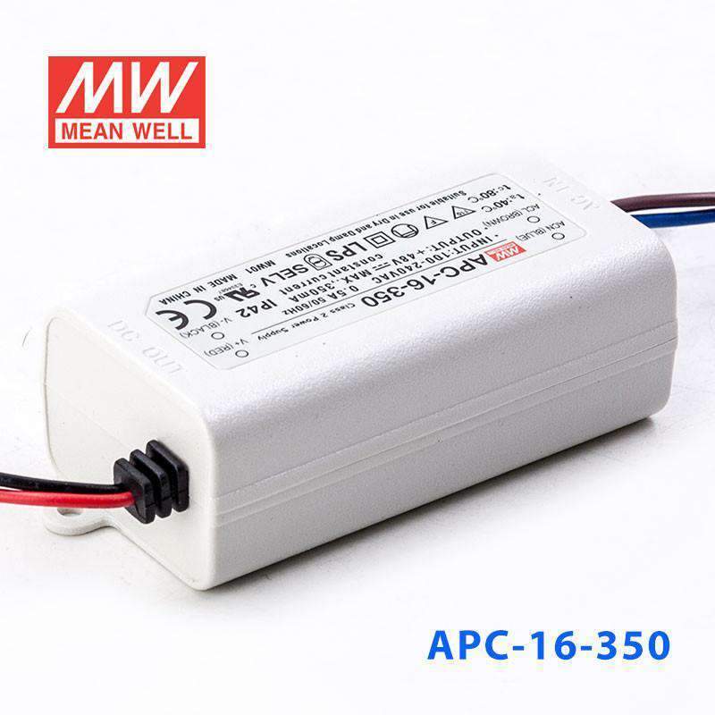 Mean Well APC - 16 - 350 Power Supply 16W 350mA - APC - 16 - 350 - powersupplymall.com