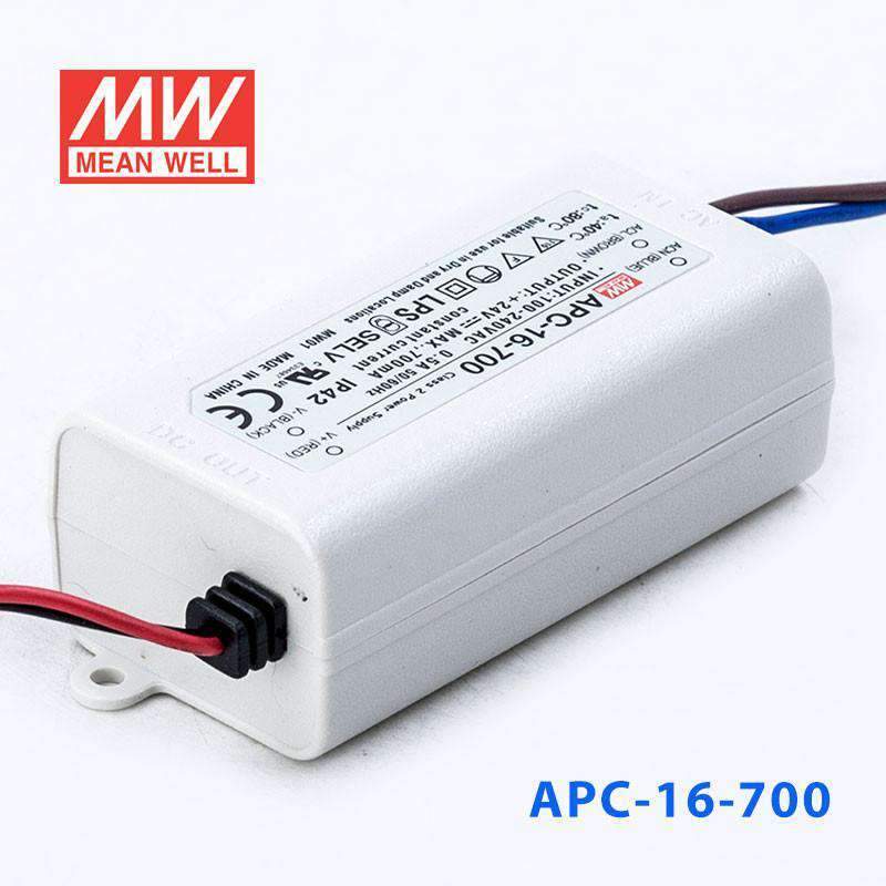 Mean Well APC - 16 - 700 Power Supply 16W 700mA - APC - 16 - 700 - powersupplymall.com