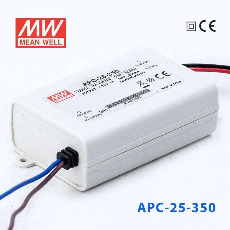 Mean Well APC-25-350 Power Supply 25W 350mA - APC-25-350 - powersupplymall.com