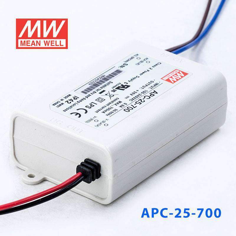 Mean Well APC-25-700 Power Supply 25W 700mA - APC-25-700 - powersupplymall.com