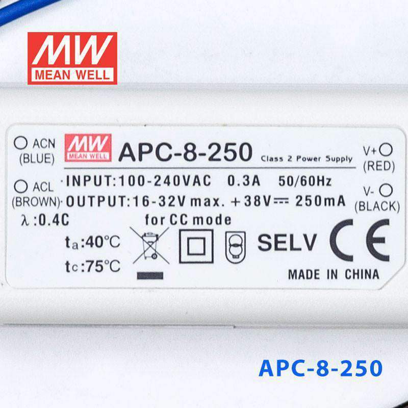 Mean Well APC - 8 - 250 Power Supply 8W 250mA - APC - 8 - 250 - powersupplymall.com