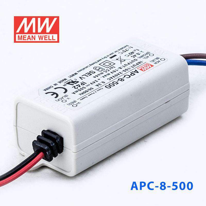 Mean Well APC-8-500 Power Supply 8W 500mA - APC-8-500 - powersupplymall.com
