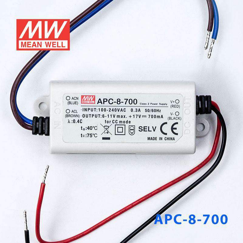 Mean Well APC - 8 - 700 Power Supply 8W 700mA - APC - 8 - 700 - powersupplymall.com