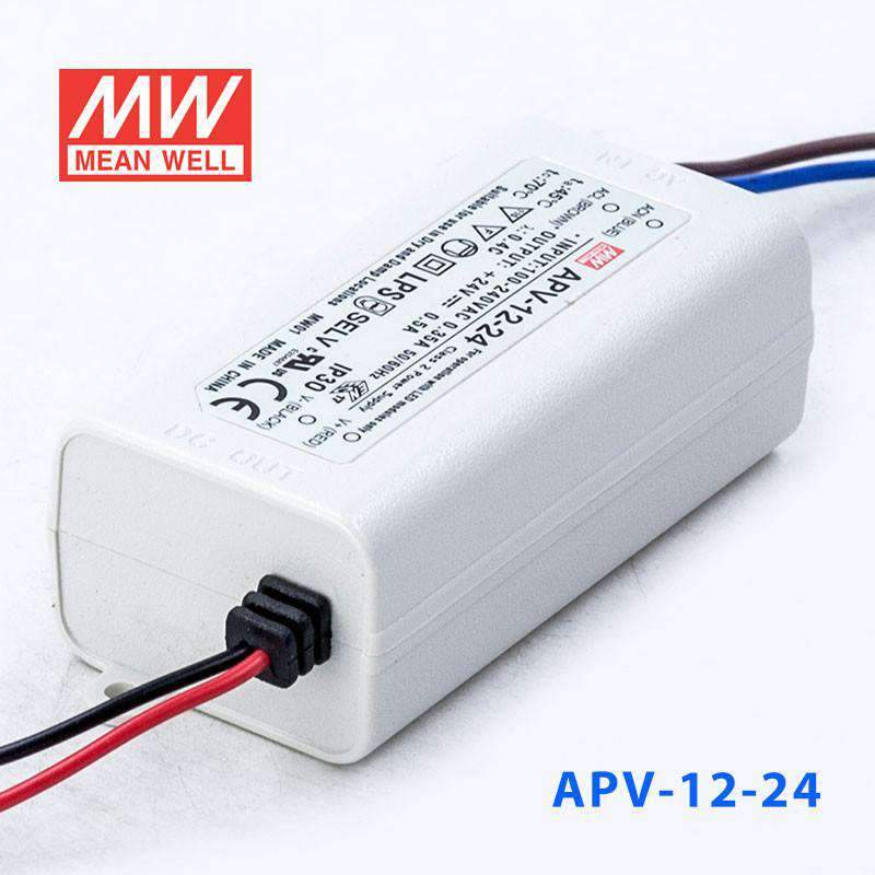 Mean Well APV-12-24 Power Supply 12W 24V 500mA - APV-12-24 - powersupplymall.com