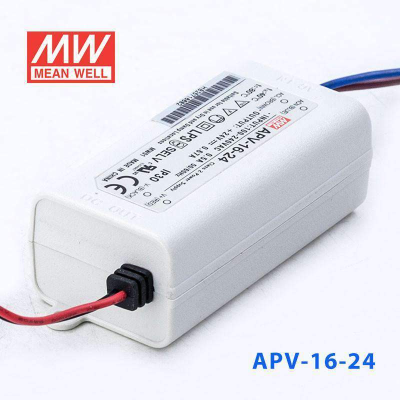 Mean Well APV - 16 - 24 Power Supply 16W 24V - APV - 16 - 24 - powersupplymall.com