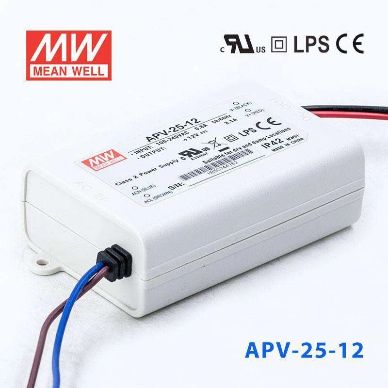 Mean Well APV - 25 - 12 Power Supply 25W 12V - APV - 25 - 12 - powersupplymall.com