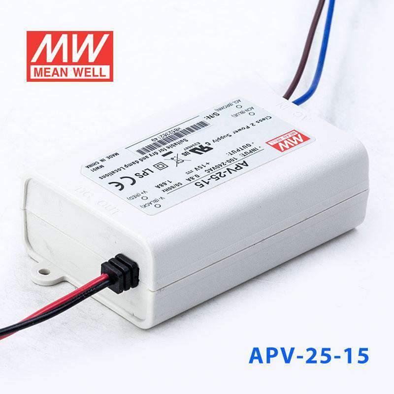 Mean Well APV - 25 - 15 Power Supply 25W 15V - APV - 25 - 15 - powersupplymall.com