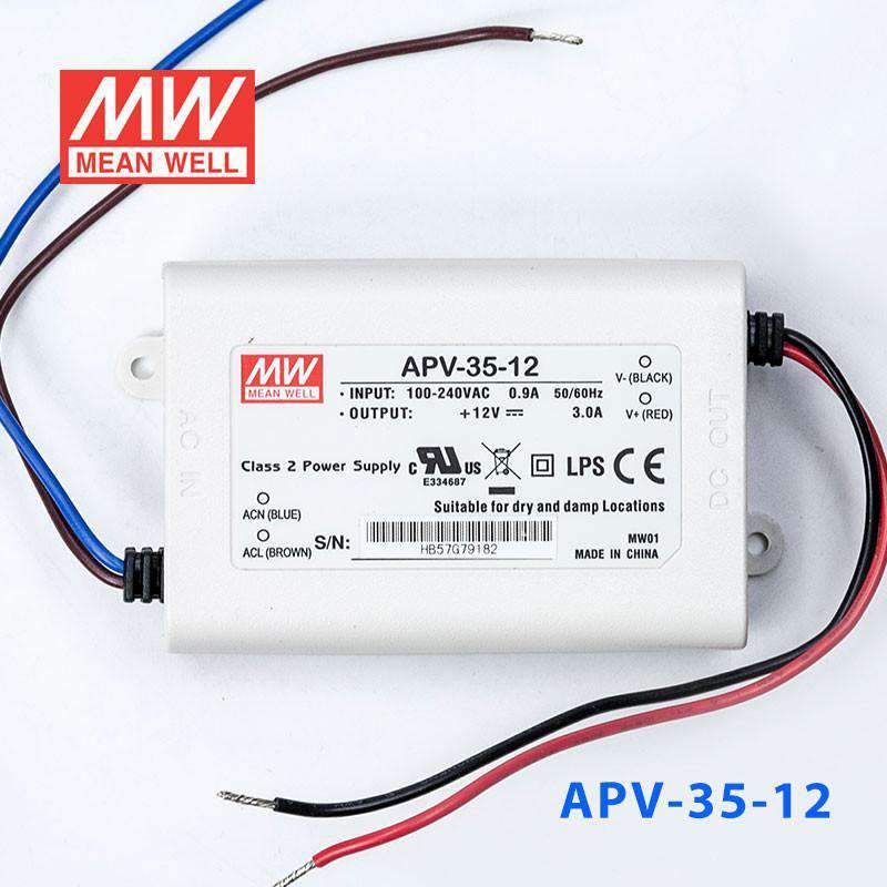 Mean Well APV - 35 - 12 Power Supply 36W 12V - APV - 35 - 12 - powersupplymall.com