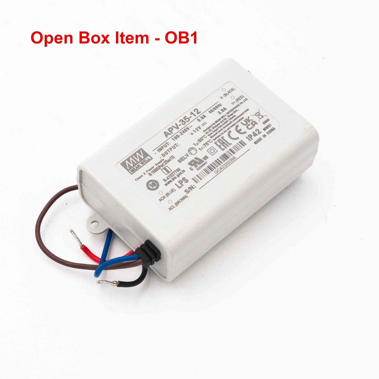 Mean Well APV - 35 - 12 Power Supply 36W 12V - Open Box - APV - 35 - 12 - OB1 - powersupplymall.com
