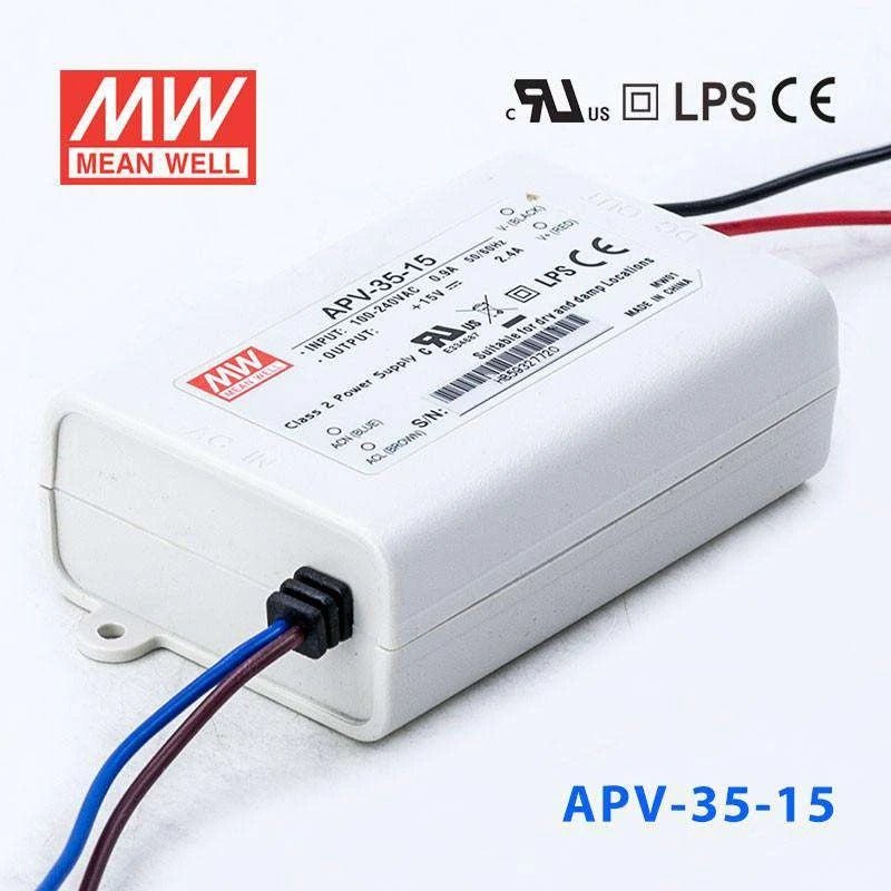 Mean Well APV - 35 - 15 Power Supply 36W 15V - APV - 35 - 15 - powersupplymall.com