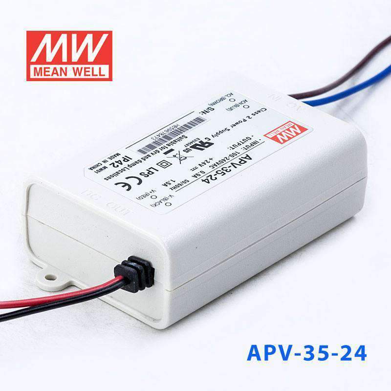 Mean Well APV - 35 - 24 Power Supply 36W 24V - APV - 35 - 24 - powersupplymall.com