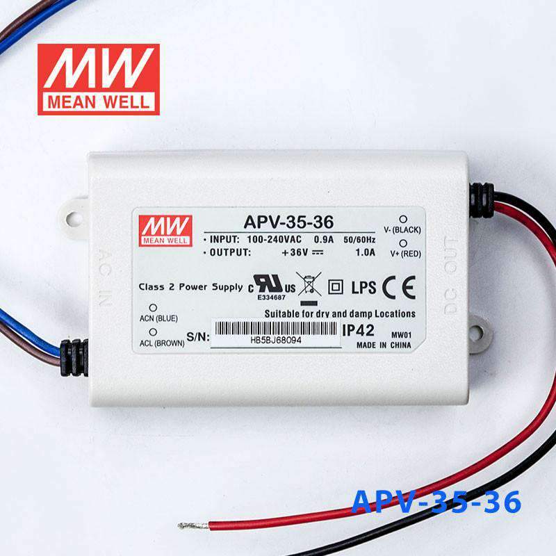Mean Well APV - 35 - 36 Power Supply 36W 36V - APV - 35 - 36 - powersupplymall.com