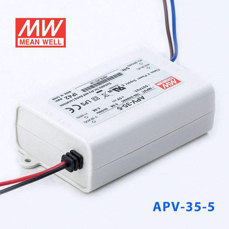 Mean Well APV - 35 - 5 Power Supply 25W 5V - APV - 35 - 5 - powersupplymall.com