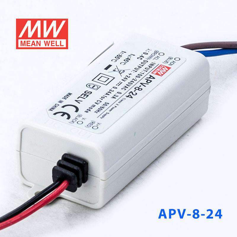 Mean Well APV - 8 - 24 Power Supply 8W 24V - APV - 8 - 24 - powersupplymall.com