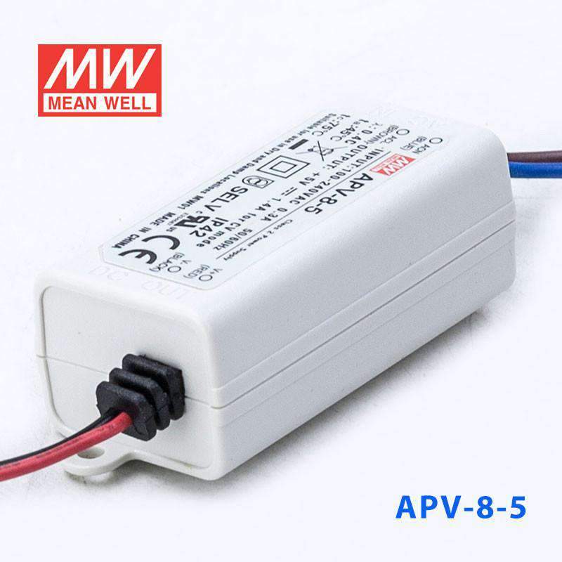 Mean Well APV - 8 - 5 Power Supply 8W 5V - APV - 8 - 5 - powersupplymall.com