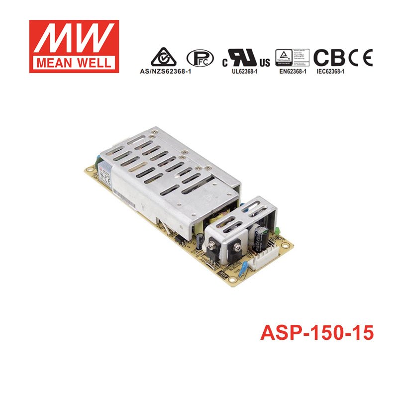 Mean Well ASP - 150 - 15 PCB Switching Power Supply - ASP - 150 - 15 - powersupplymall.com