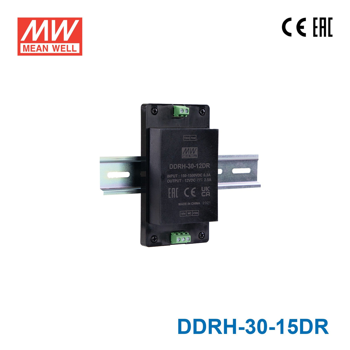 Mean Well DDR Series LED Power Supply 15V input (15~60W) - - powersupplymall.com