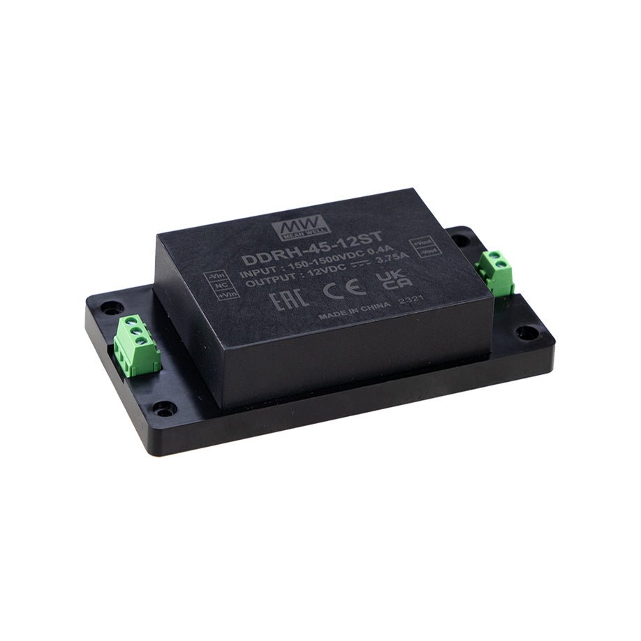 Mean Well DDRH - 45 - 48ST Ultra Wide Input DC - DC Converter, 45W 48V, Screw Terminal Type - DDRH - 45 - 48ST - powersupplymall.com