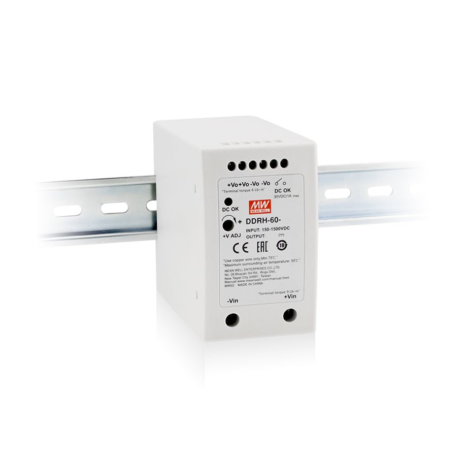 Mean Well DDRH - 60 - 5 Ultra Wide Input DC - DC Converter, 50W 5V - DDRH - 60 - 5 - powersupplymall.com