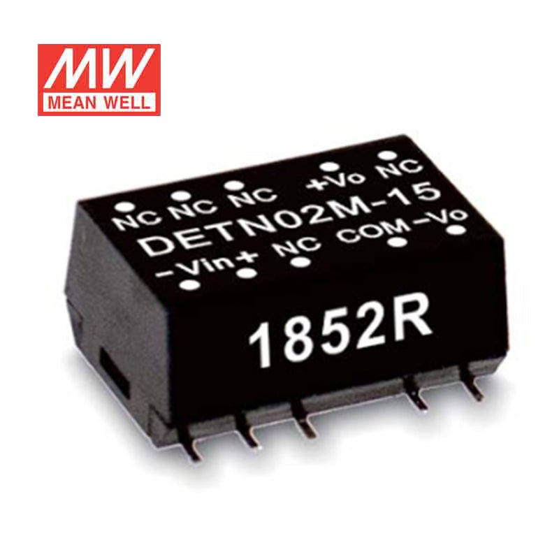 Mean Well DETN02L - 05 DC - DC Converter - 2W - 4.5~5.5V in ±5V out - DETN02L - 05 - powersupplymall.com
