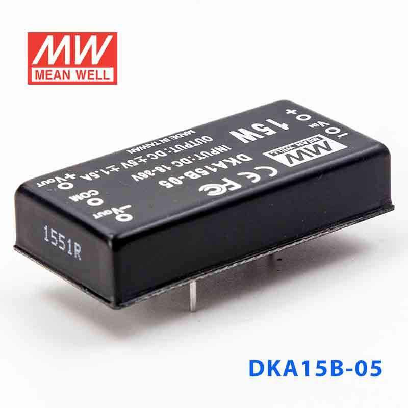 Mean Well DKA15B - 05 DC - DC Converter - 15W - 18~36V in ±5V out - DKA15B - 05 - powersupplymall.com