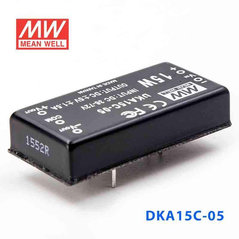 Mean Well DKA15C - 05 DC - DC Converter - 15W - 36~72V in ±5V out - DKA15C - 05 - powersupplymall.com