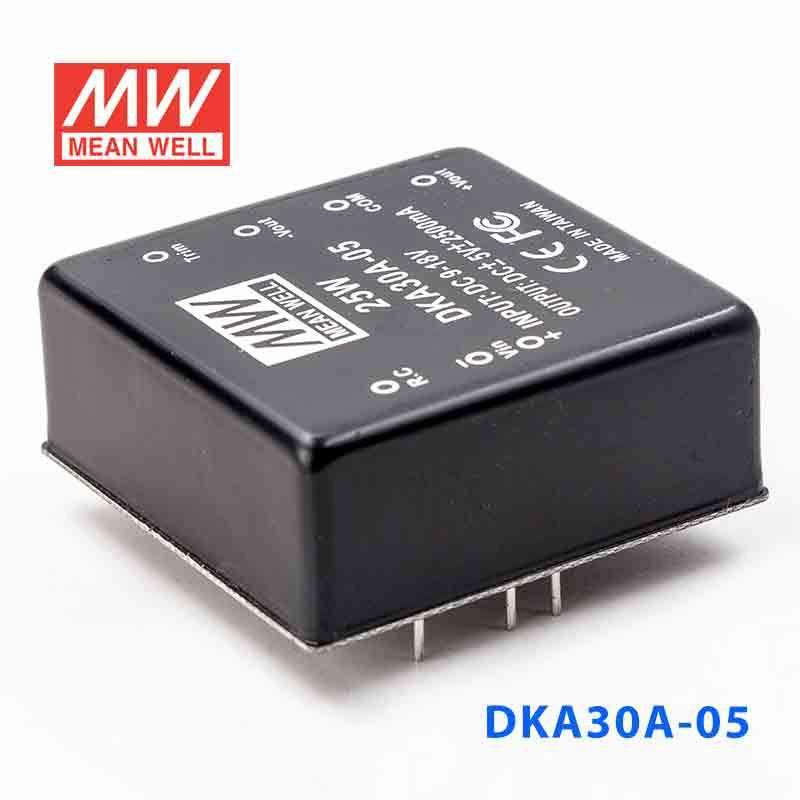 Mean Well DKA30A - 05 DC - DC Converter - 25W - 9~18V in ±5V out - DKA30A - 05 - powersupplymall.com