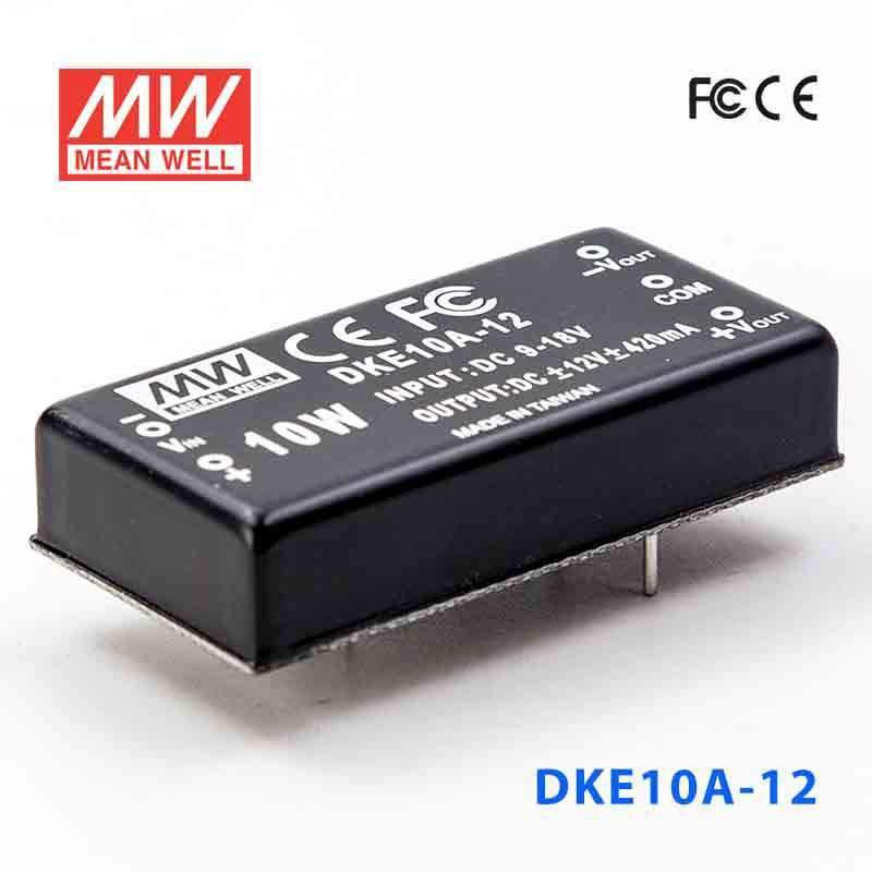 Mean Well DKE10A - 12 DC - DC Converter - 10W - 9~18V in ±12V out - DKE10A - 12 - powersupplymall.com