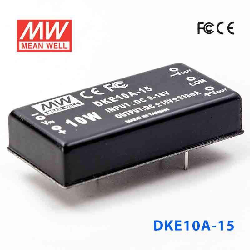 Mean Well DKE10A - 15 DC - DC Converter - 10W - 9~18V in ±15V out - DKE10A - 15 - powersupplymall.com