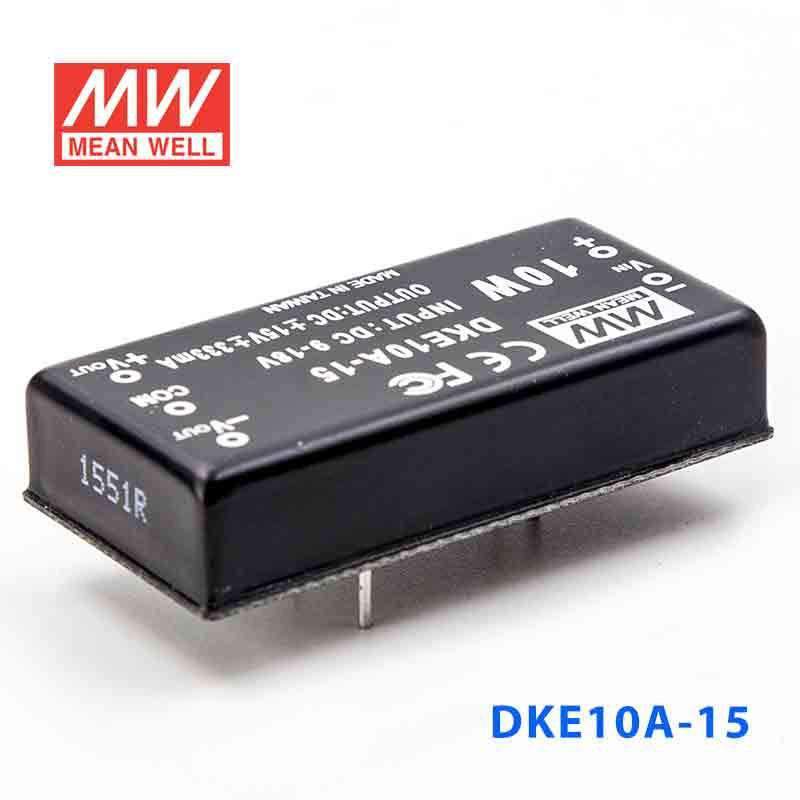 Mean Well DKE10A - 15 DC - DC Converter - 10W - 9~18V in ±15V out - DKE10A - 15 - powersupplymall.com