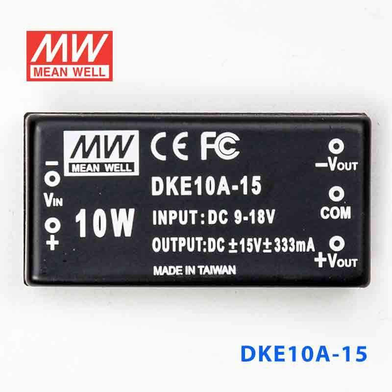 Mean Well DKE10A - 15 DC - DC Converter - 10W - 9~18V in ±15V out - DKE10A - 15 - powersupplymall.com