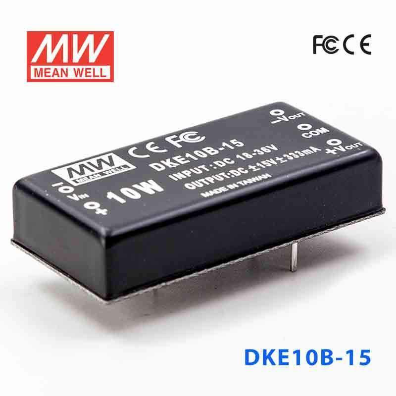Mean Well DKE10B - 15 DC - DC Converter - 10W - 18~36V in ±15V out - DKE10B - 15 - powersupplymall.com