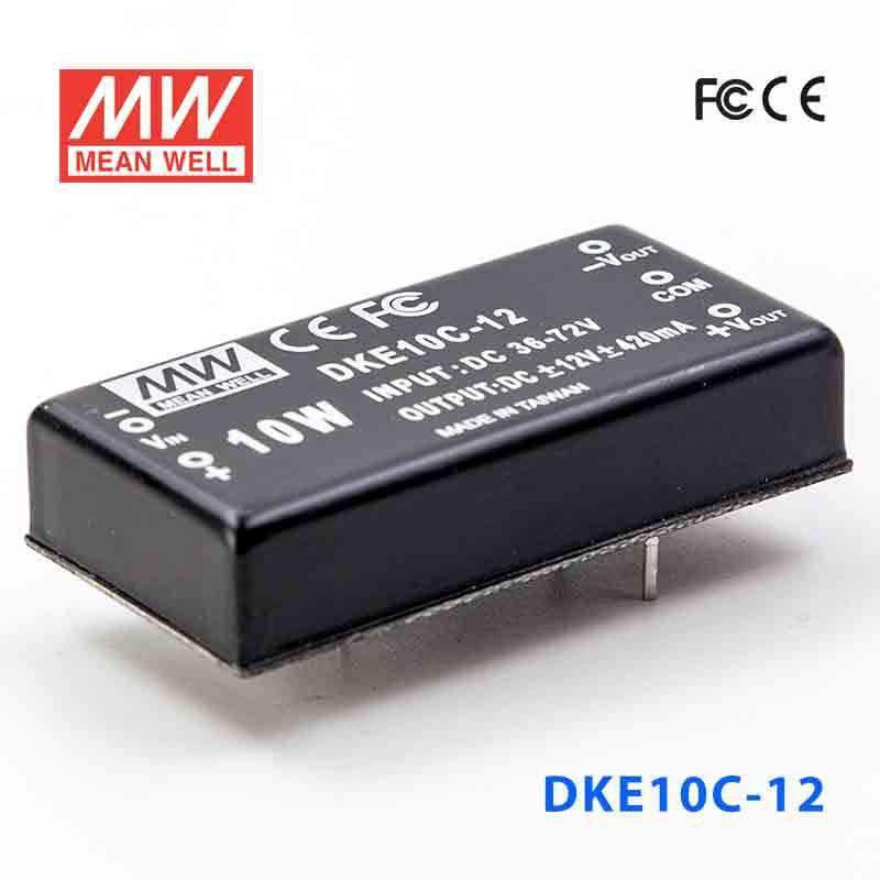 Mean Well DKE10C - 12 DC - DC Converter - 10W - 36~72V in ±12V out - DKE10C - 12 - powersupplymall.com