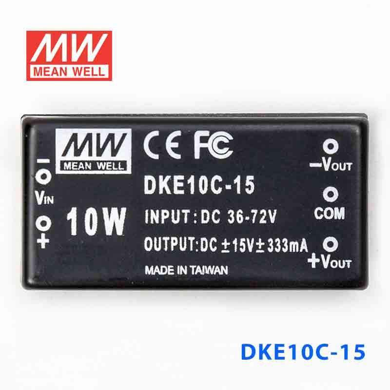 Mean Well DKE10C - 15 DC - DC Converter - 10W - 36~72V in ±15V out - DKE10C - 15 - powersupplymall.com